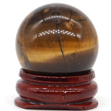 Bola de piedra de ojo de tigre amarillo Natural, esfera de cuarzo Mineral, bola de cristal para masaje manual, curación Feng Shui, accesorio de decoración del hogar de 30mm 2024 - compra barato