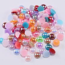 2 3 4 5 6 8 10 12 14 mm ABS Imitation Pearl Half Round Resin Beads Cabochon Half Round Bead Pearl Craft For DIY Jewelry Supplies 2024 - buy cheap