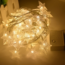 Cordão de luzes led com estrela, 10m, 100 guirlandas, 220v, lâmpada de natal, festa de casamento, luzes decorativas, fadas 2024 - compre barato