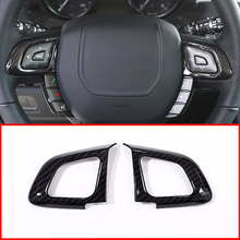 Carbon Fiber Car Styling Accessories Steering Wheel Button Frame Cover Trim Stickers for Land Rover Range Rover Evoque 2012-2018 2024 - buy cheap