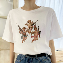 Camiseta con estampado de dibujos animados para mujer, ropa Harajuku, informal, kawaii, 2019 2024 - compra barato