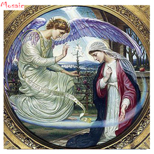 5d diy bordado diamante padrão de anjo pintura de diamante ponto cruz quadrado/redondo diamante mosaico artesanal para decoração de casa 2024 - compre barato