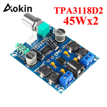 Aokin TPA3118D2 placa amplificadora de Amplificador de Audio de doble canal Placa de Amplificador 45 W * 2 para altavoz de 4-8 Ohm Amp DIY 2024 - compra barato