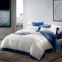 Conjunto de cama branco de algodão egípcio, edredom, fronhas, cama e lençol liso tamanho king/queen 2024 - compre barato