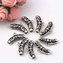 30pcs/lot Antique Silver Plated 6x26mm Pendant Clip Clasp Slider Bail Beads Spacer For Necklace Bracelet Jewelry Making 2024 - buy cheap