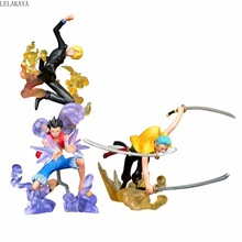 3PCS/Set Japanese Anime One Piece Monkey D. Luffy Vinsmoke Sanji Roronoa Zoro Ver. 1/6 PVC Action Figure Model toys Dropshipping 2024 - buy cheap