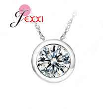 New CZ Jewelry  925 Sterling Silver  Cubic Zircon Pendant  Necklace Wedding Gift Wholesale 2024 - buy cheap