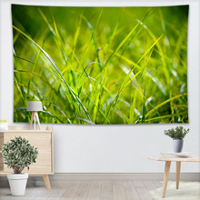 Grass Pattern Wall Tapestry Custom Your Pattern Yoga Office Sofa Tapestry Bedspread For Kids Room College Dorm Decoration 2024 - buy cheap
