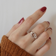 LEVEN-Anillo de Plata de Ley 925 con diseño geométrico para mujer, sortija abierta, estilo europeo, Punk, Popular 2024 - compra barato