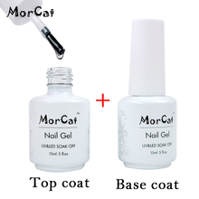 MorCat не протирать верхнее покрытие праймер Базовое покрытие гель лак для ногтей замачиваемый гель лак УФ светодиодный лак для ногтей Полупостоянный УФ-лак 2024 - купить недорого
