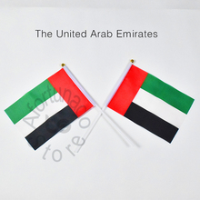 Объединенные Арабские Эмираты 14*21 см 10 штук баннер рука развевающийся флаг для удовлетворения, парад, вечерние. Висит 2024 - купить недорого