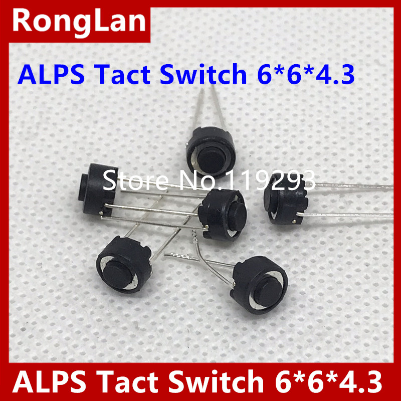 50pc 6mm DIP Tact Switch SKHHANA010 6x6x9.5mm F=100g Life=1000000 Alps Japan 