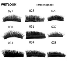 New Three Magnetic Eyelashes 3D magnet lashes False fake  eye lashes Extension reusable Fashion Ultra-Thinner Makeup Tools C194 2024 - buy cheap