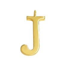 Classical Capital English Letter J Gold Charm Pendant for DIY Jewelry Making 2024 - buy cheap