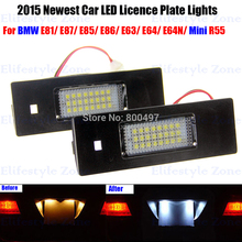 2 x LED Number License Plate Lamps OBC Error Free 24 LED For BMW E81 E87 E63 E64 E85 E86 2024 - buy cheap