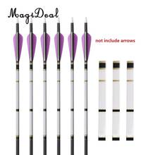 MagiDeal High Quality 60 Pieces White SPVC Heat Shrinkable Dense Archery Arrow Wraps 19.5 x 2cm 2024 - buy cheap