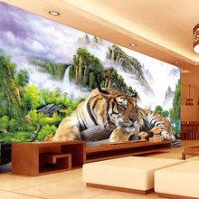 Photo Wallpaper 3D Tiger Nature Landscape Mural Chinese Style Classic Living Room TV Sofa Backdrop Wall Paper For Wall 3 D Decor 2024 - buy cheap