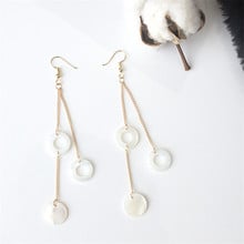 Fashion Jewelry Women Long Earrings Elegant And Charming Round Hollow Earrings Shell Stud Earrings New Style Party Earrings 2024 - buy cheap