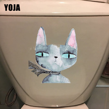 YOJA 17.3*19.8CM Creative Art Cat Home Room Wall Decal Personality Toilet Sticker Decor T1-0080 2024 - buy cheap