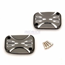 L&R CNC Cut Black Brake Master Cylinder Cover for harley Touring Street Glide FLH/T FLHX 2008-2016 2024 - buy cheap