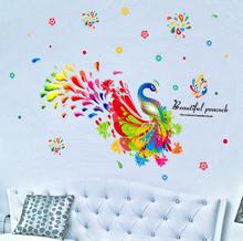 Home Decor DIY Peacocks Removable Wall Decal Family Home Sticker Mural Art Home Decor wall sticker Home Deco mirror 2024 - buy cheap