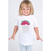 Harajuku/Детская футболка с рисунком арбуза летняя Забавная детская футболка модная футболка с короткими рукавами для мальчиков и девочек, забавный круглый Детский рюкзачок, футболки с вырезом 2024 - купить недорого