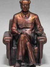 China Bronze Great Leader Cultural Revolution Revolutionist MaoZedong Sit Statue 2024 - buy cheap