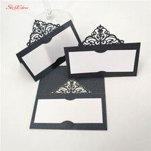 50pcs Bride and Groom Laser Cut Place Cards Wedding Name Cards Guest Name Place Card Wedding Table Decoration Table cards  6Z 2024 - buy cheap