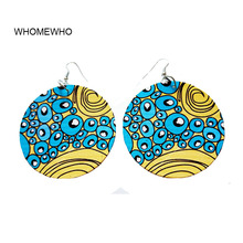 WHOMEWHo-pendientes de estilo Sealife africano para mujer, aretes de rayas con ondas egipcias, joyería Vintage Bohemia para fiesta, accesorios de madera para las orejas, 60cm 2024 - compra barato