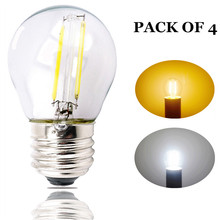 G45 E27 Base de tornillo bombilla LED 2 W 4 W filamento de la bombilla 360 grado ángulo del haz de luz de ahorro de energía de vidrio globo LED lámpara 2024 - compra barato