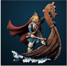 Figura de guerrero vikingo, modelo de resina sin montar, 1:32, 54mm, para manualidades 2024 - compra barato