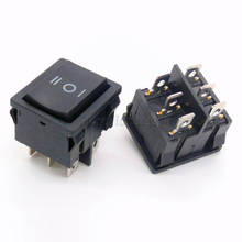 10Pcs KCD5 21X24mm 21*24mm 6 Pin 3 Position 6A/12A 250VAC ON-OFF-ON SPDT Snap in Black Rocker Switch 2024 - buy cheap