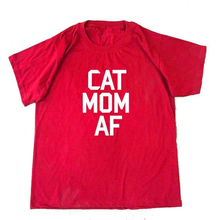 Летняя хипстерская стильная футболка с изображением машины, мамы, Af, слоган, женские топы с графическим принтом Crazy Cat, подарок для девушек, красная одежда, Camisetas на День Матери 2024 - купить недорого
