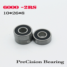 6000-2RS Bearing ABEC-5 10x26x8 mm Deep Groove 6000 2RS Ball Bearings 6000RS 180100 RS  (10PCS) 2024 - buy cheap