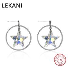 LEKANI-pendientes colgantes con cristales Swarovski para mujer, aretes con forma de estrella, accesorio de plata S925 auténtica, joyería fina 2024 - compra barato