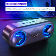 Wireless Bluetooth Speaker LED Portable Boom Outdoor Bass Column Subwoofer Sound Box with Mic Support TF Card AUX USB Speakers 2024 - buy cheap