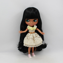 Кукла блайз Обнаженная, кукла с черными волосами и черной кожей, Заводская кукла KSM 0006, подходит для шарнирной куклы «сделай сам», игрушка для девочек