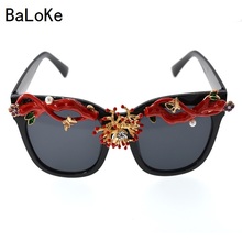 Baroque Retro Sunglasses Fashion Ladies Fashion Square Sunglasses Women Square Eye-wear Summer Sunglasses 2024 - buy cheap