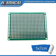 Placa de circuito impresso universal hjxrhgalão, 5 peças, 5x7cm, 5*7, dupla face, protótipo pcb, diy, circuito impresso 2024 - compre barato