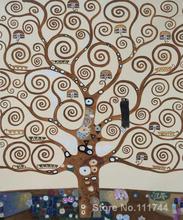 Gold painting tree of life Gustav Klimt Oil reproduction Canvas art Handmade High quality 2024 - buy cheap