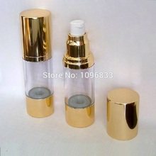 15ML 30ML 50ML Gold Airless Bottle, Cosmetic Essence Lotion Packaging Bottle, Vacuum Pump Bottle, 30pcs/Lot 2024 - buy cheap