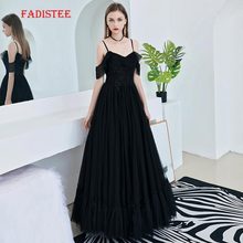 FADISTEE-Vestido largo de fiesta de verano, elegante, con cuello en V, negro, formal, con cremallera 2024 - compra barato