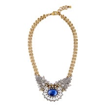 2015 New Design Jewelry Hot Sale Fashionable Big Charms Flower Blue Crystal Necklace Women Party Accessory 2024 - buy cheap