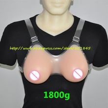 1Pair 1800g Soft Silicone Fake False Breast Form Artificial Boobs Enhancer Chest Bust Tits For Crossdresser 2024 - buy cheap