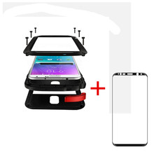Сверхмощный защитный роскошный противоударный металлический алюминиевый чехол для мобильного телефона + закаленное стекло для samsung Galaxy S7 Edge 2024 - купить недорого