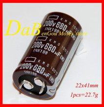 Capacitor eletrolítico ncc 200v 680uf 100% original, capacidade radial 22x40mm 2024 - compre barato