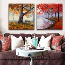 DIY colorings pictures by numbers with colors impression Autumn landscape picture drawing painting by numbers framed Home 2024 - buy cheap