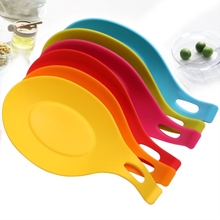 5/1pcs Silicone Heat Resistant Spoon Holder Fork Mat Spatula Holder Spoon Pad Tray Holder Kitchen Tool Accessory 5Z 2024 - buy cheap