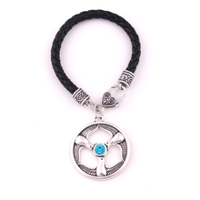 Rhiannon-colgante de tres pájaros, diosa galesa, pájaros, cristal, amuleto religioso, pulsera de cuerda de cuero 2024 - compra barato