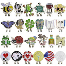 1PC GOG Golf Marker With Magnetic Cap Hat Clips Training Accessories Multi Colors Animal Cup Flag Slippers Tiger High Quality 2024 - buy cheap